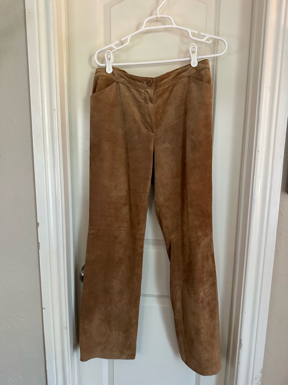 Covington Suede Pants in Camel Brown